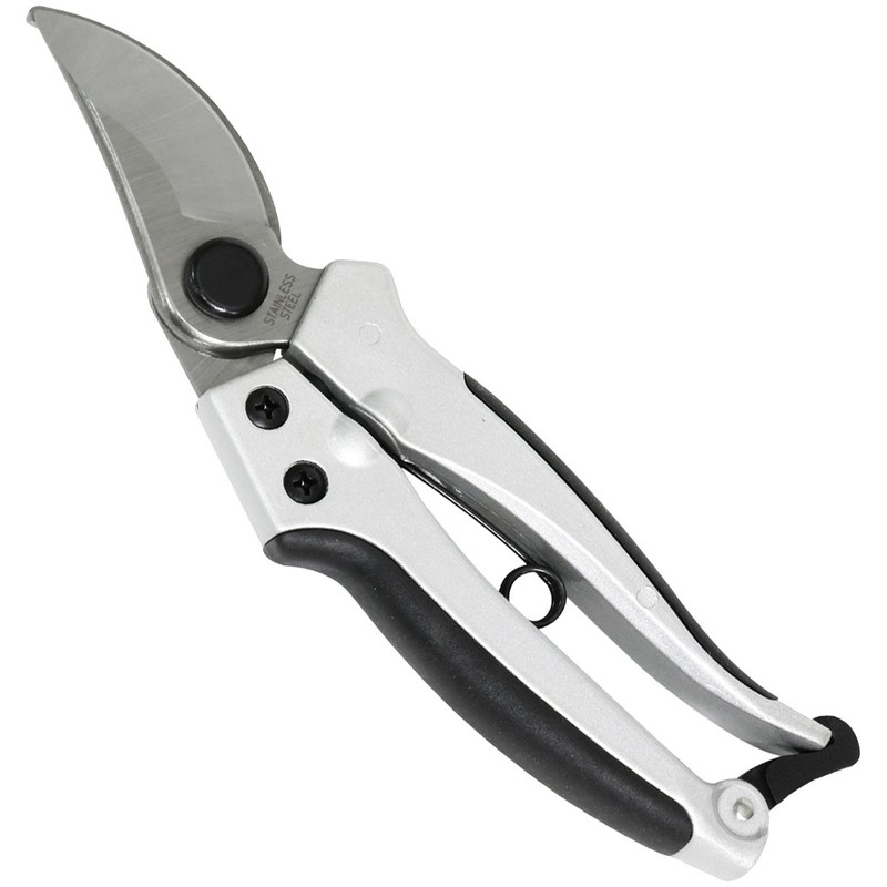 KONYO GARDEN FRIENDS Stainless Steel Pruning Shears, Aluminum Handle, 7.9