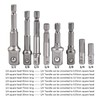 TA-VIGOR 8Pcs Impact Grade Driver Sockets Adapter Extension Set, 1/4