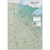Minnesota and Iowa Physical Map - 23.3 x 16.5 Inches