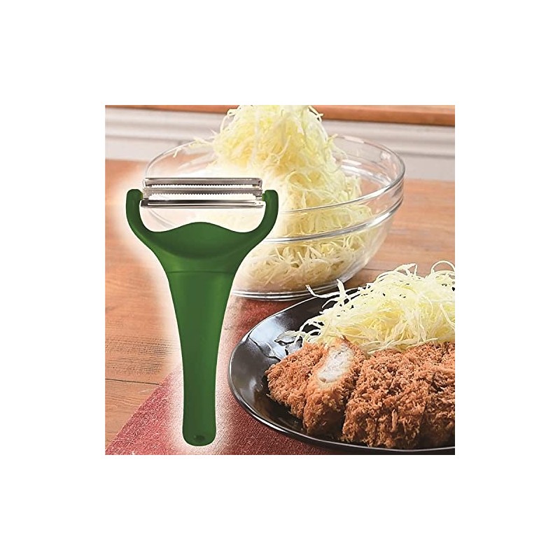 Noji CBP-04G Cabbage Peeler, Julienne Shredder, 2 Blades, Cabbie Max,