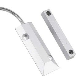 Nikou Magnetic Sensor Switch - Door Window Wired Magnetic Sensor Detector Switch for Alarm Monitoring in the Garage at Home