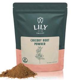 Lily of the Valley Chicory Root Powder - Soluble Fiber Powder - Dissolves Instantly in Hot Water or Milk - Vegan & Gluten-Free - Packed in Resealable Pouch (8oz, 226g)