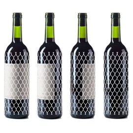 50 Pieces Wine Mesh Protective Sleeves 7.8 Inch Long Mesh Liquor Bottle Sleeves Keep Bottles Safe Mesh Sleeves for Wine Liquor Bottles Keep Bottles Safe While Traveling or in Transportation, White