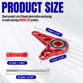 Canitu Shift Shaft Brace,Anodize CNC Billet Aluminum Shifter Support Holder Sprocket Cover Carrier with 2 Bolts Support Bracket for Honda Grom Monkey 125 2022+ for Honda CT Trail 125 2023+ (Red)