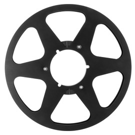 Empty Tape Spool, 1/4 10.5 Inch 6-Hole Universal Open Reel Tape Reel Reel Aluminium Alloy Reel for Studer (Black)