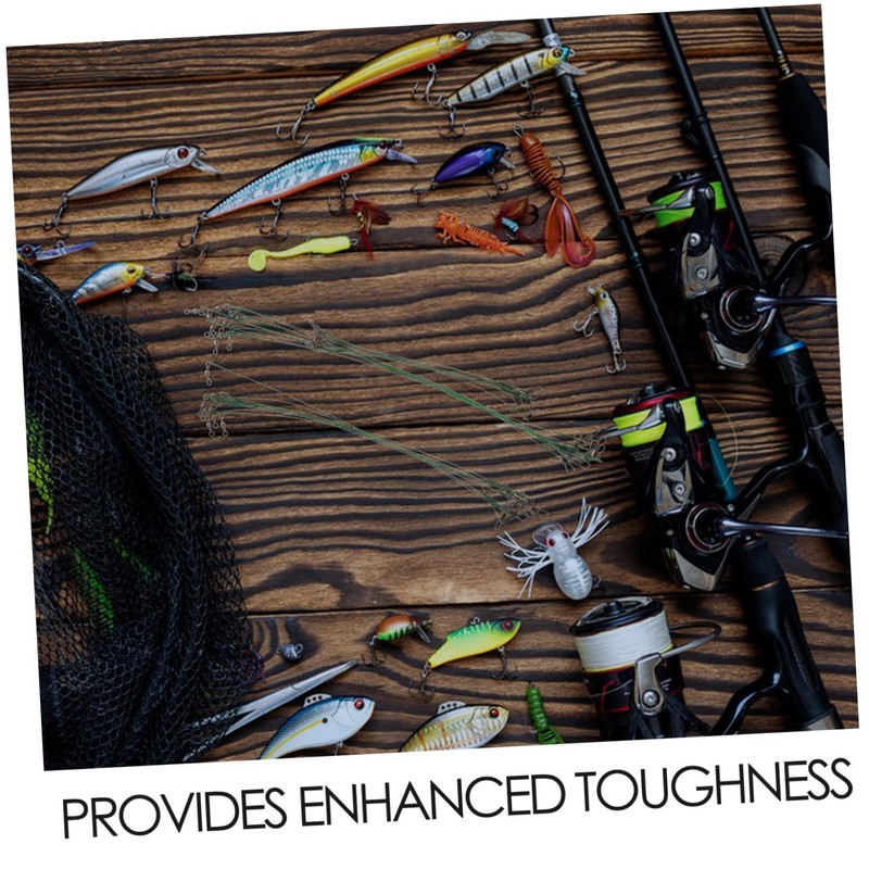 BESPORTBLE 40pcs Steel Wire Fishing Leaders Kit with Swivels and