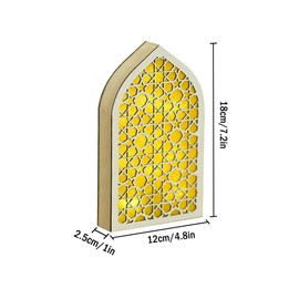 Kellegour Eid Mubarak Table Decorations,Eid Mubarak Tabletop Decor,Ramadan Decorations for Home,Hollow Out Design Ramadan Mubarak Sign for Gifts Office Home Bedroom Party Decorations(White)