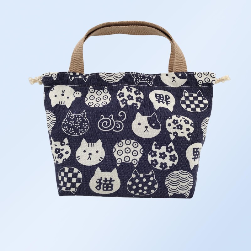 Canvas Material, Lunch Bag, Drawstring Lunch Bag, Large Capacity, Convenient,