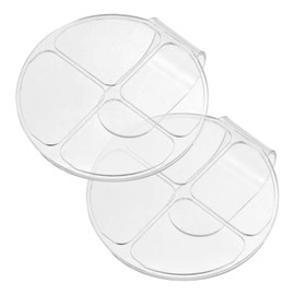 STOBOK 1set Liquid Foundation Palette Handheld Makeup Mixing Tray Foundation Mixing Plate Makeup Hand Held Palette Makeup Cosmetic Tray for Mixing Makeup Transparent Acrylic 2pcs