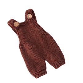 Baby Photography Props Boy Girl Photo Shoot Outfits Newborn Crochet Costume Infant Knitted Clothes Outfit (Coffee)