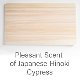 YAMASAN KYOTO UJI Japanese Hinoki Cutting Board - Small - Natural Cypress Wood Cutting Board, Kitchen Chopping Board, High Durability, Made in Japan (14.17×8.66×0.59 inch) (Small)