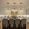 AIBISOD Glass Pendant Lights for Kitchen Island 2 Pack, E26