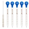 CIATBYYJ 5 Pack 10ml Glass Pipette Dropper with 1 Pcs