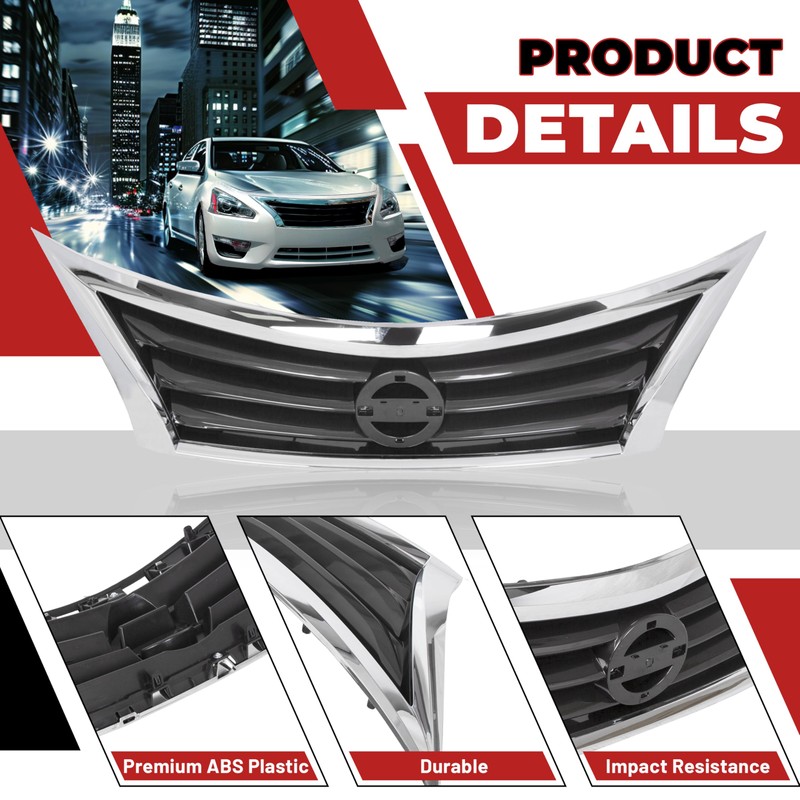 HECASA Front Bumper Grill Upper Grille Compatible with 2013 2014