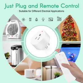 Wireless Remote Control Electrical Outlet Switch, NineLeaf Remote Control Outlet Wireless Light Switch, Remote Control Outlet Plug for Lamp and Household Appliance 15A/1500W, 500FT (9Remotes+9Plugs)