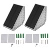 2 Set Solar Step Lights Triangle Solar Stair Light IP68