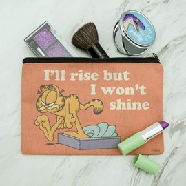 Garfield I'll Rise but I won't Shine Makeup Cosmetic Bag Organizer Pouch