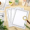 FYSUIMU 80 Sheets Black Polka Dot Stationery Paper Letterhead Letter