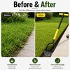 Manual Lawn Edger, 42-Inch Padded T-Handle Half-Moon Edging Tool with