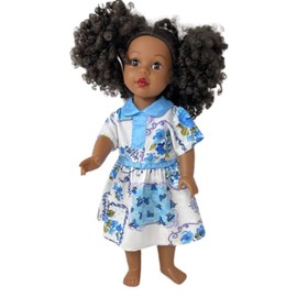 Doll Clothes Superstore Handmade Blue Flower Dress Fits Our Generation American Girl My Life Dolls