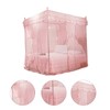 Luxury Princess 3 Side Openings Post Bed Curtain Canopy Netting