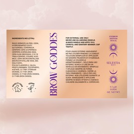 SELESTIA BEAUTY Two-Sided Eyebrow Pencil – Triangle Thin Tip for Precise Application + Spiral Comb-Brush – Long-Lasting & Pigmented – 0.1 g. Brow Goddess (Billkis)