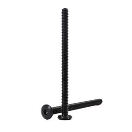 cSeao 10pcs 1/4"-20 x 4 Black Flat Head Allen Bolts 304 Stainless Steel for Furniture Connecting Table Bed