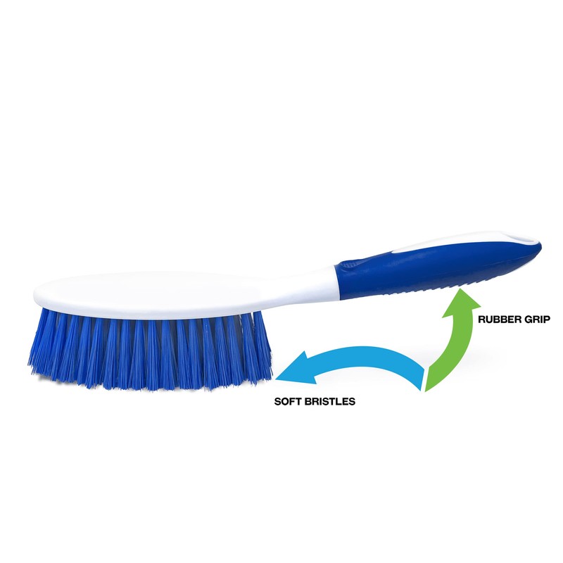 CleanAide Snap On Dust Pan & Broom Kit, Blue &