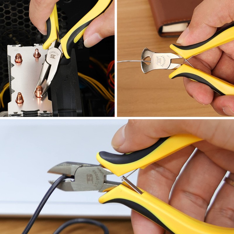 BOSI TOOLS 6-piece Mini Pliers Set, Needle Nose Pliers, Diagonal