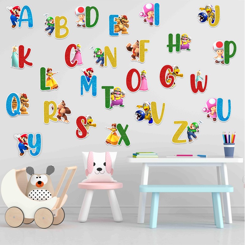 Seyal® Supr Mario Alphabets Wall Sticker
