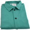 PRO-SAFE Welding Jacket: 9 oz Green Sateen Cotton with Snap