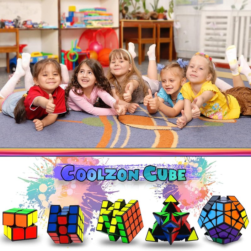 Coolzon Speed Cube Set 5 Pack Magic Puzzle Cubes Pyraminx