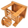 STARVAST Bamboo Shower Stool Small Wood Shower Bench 10 inch