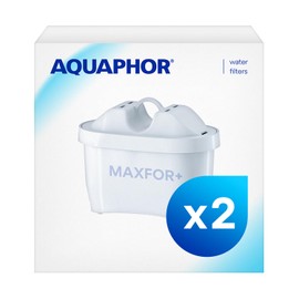 AQUAPHOR Maxfor+ Pack 2 Filter Cartridge I Filters Limescale & Chlorine as well as Heavy Metals & Other Substances I 200 L Clear Water I With AQUALEN Technology I For Better Eating & Drinking