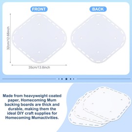 3 Pcs Heavy Duty Homecoming Mum Supplies 13.8 Inch Homecoming Mum Backers Paper Backer Cardboard Large Homecoming Mum Paper Disc for Homecoming Week Party Decorations(Diamond Style)