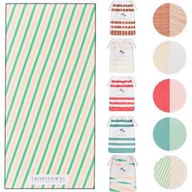 RB INTERNATIONAL Beach Towel with Bag, Sand-Free-Compact, Double-Sided. Quick-Dry, Extra-Large, Lightweight for kitchen, Gym, Swimming, Bathroom Bath, Holiday essentials. (160 x 80 cm) (Peach Pear)