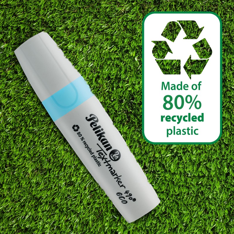 Pelikan Highlighters 490 eco Pastel Blue Pack of 10 in