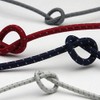 FUJIYAMA RIBBON Retroreflective Stretch Cord, 0.1 inch (3 mm), Gray,
