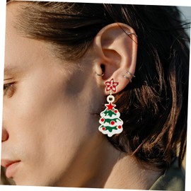 COLLBATH Elegant Christmas Tree Earrings Women's Xmas Dangle Earrings for Holiday