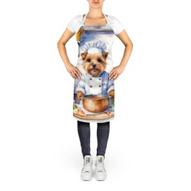 Caroline's Treasures Norfolk Terrier The Chef Apron Cooking Kitchen Server Baking Crafts Gardening for Adult Women Men, Unisex, Large, Multicolor