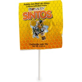 SINTOS Paletas Exhibidor 50 piezas con miel y extractos naturales