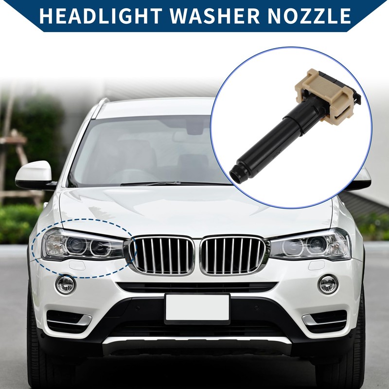 Hihaha No.852070G040 Headlight Washer Nozzle for Toyota Land Cruiser Front