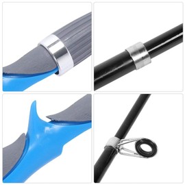 Baitcasting Fishing Rod, Easy to Clean Mini Fishing Pole Labor-Saving Retractable and Portable for Freshwater Fish for Fishmen for Outdoor(Blue Handle 1.2 Meters)