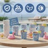 100 Pcs 9 oz Blue Nautical Paper Cups, Starfish Seashell