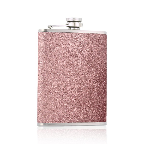 8 Oz Hip Flask,Hip Flasks for Women and Men,Pink Stainless