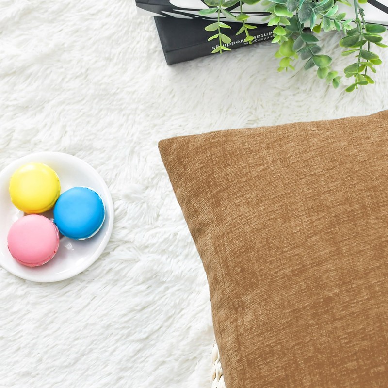 CaliTime Pack of 2 Cozy Throw Pillow Covers Cases for