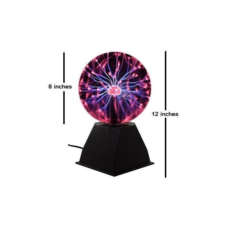 Rcteam 12" Large Plasma Globe Nebula Ball Light Show Glass