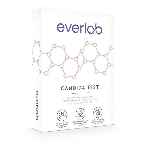 EVERLAB Candida Test - Candida albicans & other mushrooms quickly and easily test at home | chair test including tongue swab | self-test for home