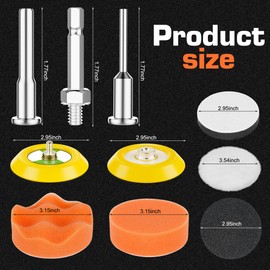 133pcs 3 Inch Sanding Disc Drill Polishing Kit Sanding Attachment, Headlight Restoration Kit, Hook and Loop Sanding Pads 60 to 7000 Wet Dry Sandpaper, Drill Sanding Attachment for Car, Wood, Metal