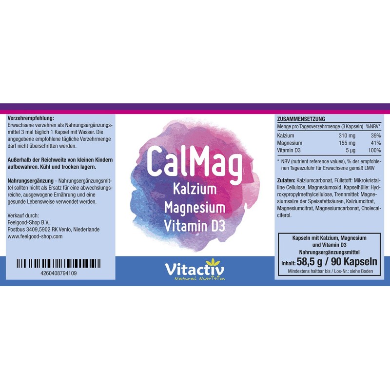 CAL & MAG & D3 - Organic Calcium + Magnesium